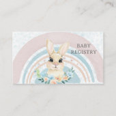 Postbus Bunny Rabbit Florals Boy Baby Registry Bus Visitekaartje (Voorkant)