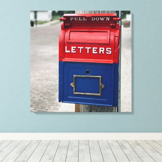  postbus canvas afdruk (Insitu (Houten vloer))