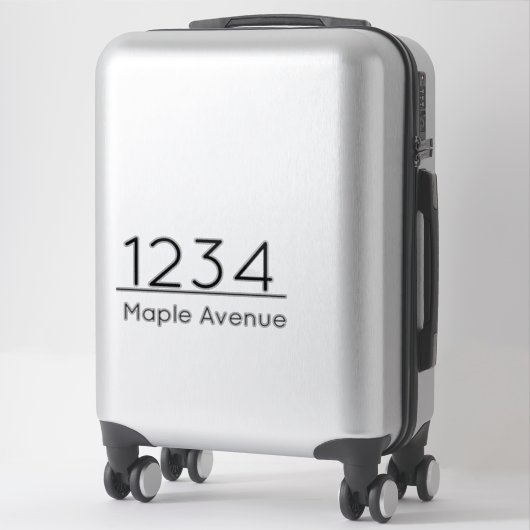 Postbus Decal Wit Zwart Huis Nummer Straatnaam Sticker (Koffer)