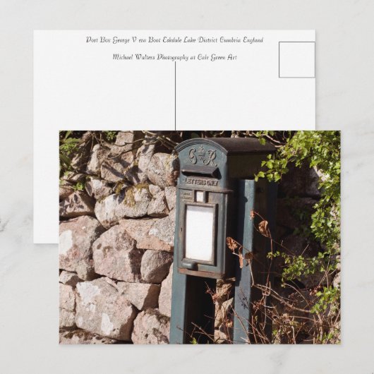 Postbus Eskdale Cumbria Briefkaart (Voorkant / Achterkant)