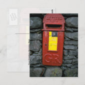 Postbus gemonteerd op wand briefkaart (Voorkant / Achterkant)