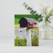 Postbus in het land - We hebben ons verplaatst. Briefkaart (Staand voorkant)