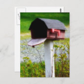 Postbus in het land - We hebben ons verplaatst. Briefkaart (Voorkant / Achterkant)