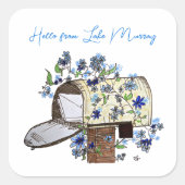 Postbus Kunst Aangepaste Tekst Stickers (Voorkant)