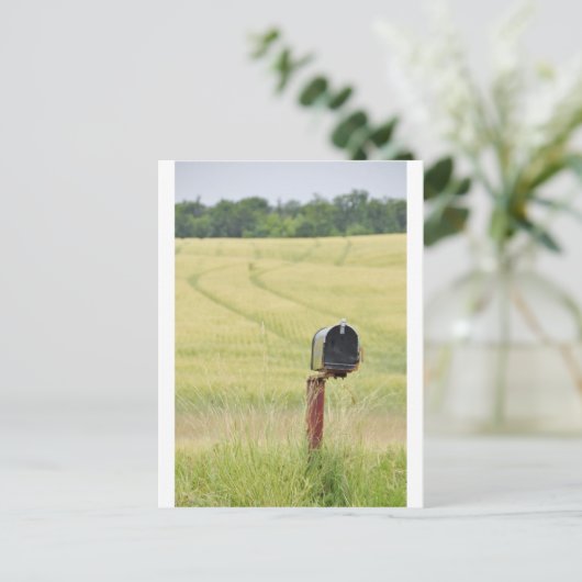 Postbus land briefkaart (Staand voorkant)