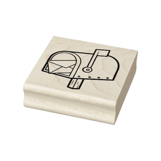 Postbus met een envelop rubberen stempel (Stempel)
