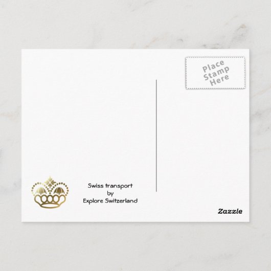 Postbus op de berg briefkaart (Achterkant)