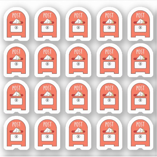 Postbus Postbus Kantoor Mail Envelopes Planner Sticker (Voorkant)