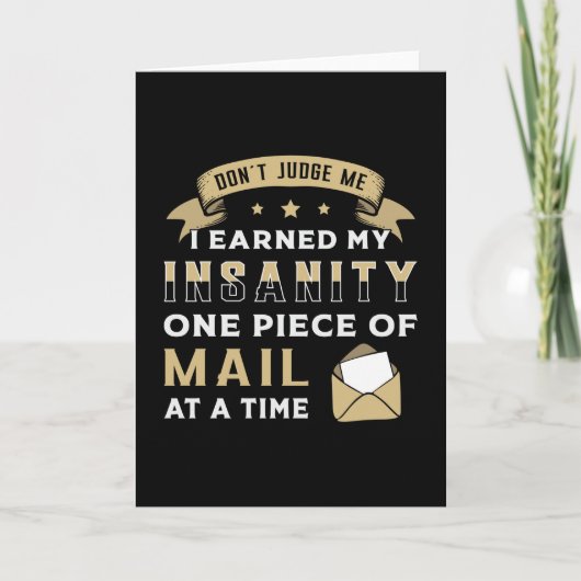 Postbus Postman Post Post Job Delivery Gift Kaart (Voorkant)