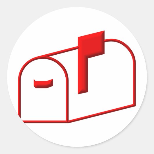 Postbus Ronde Sticker (Voorkant)