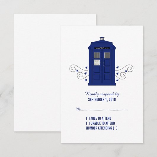 Postbus RSVP-kaart v3 RSVP Kaartje (Voorkant / Achterkant)