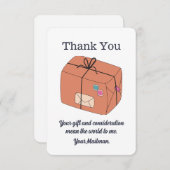 Postbus van uw postbedrijf bedankkaart (Voorkant / Achterkant)