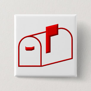 Postbus Vierkante Button 5,1 Cm