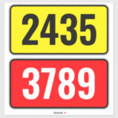 Postbusnummer Sticker (Vel)