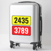 Postbusnummer Sticker (Koffer)