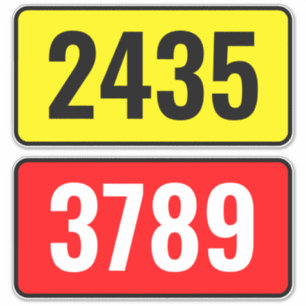 Postbusnummer Sticker
