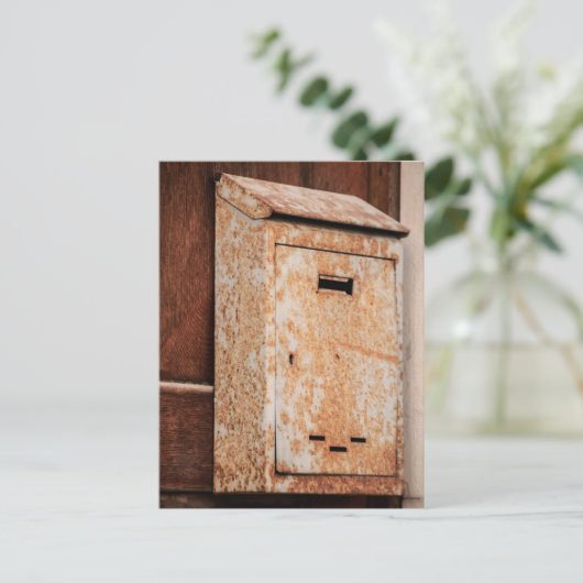 Postbusroestering buiten briefkaart (Staand voorkant)