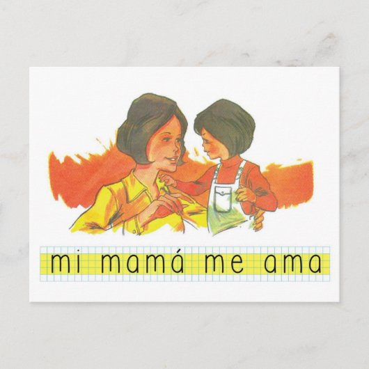 Postbussen: Mi mama me ama. Briefkaart (Voorkant)
