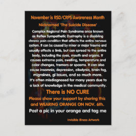 POSTCAR...RSD/CRPS - November is RSD/CRPS-monitore Briefkaart
