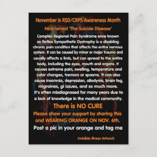 POSTCAR...RSD/CRPS - November is RSD/CRPS-monitore Briefkaart