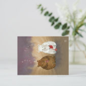 Postcarbide met Beren die thee drinken Briefkaart (Staand voorkant)