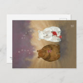 Postcarbide met Beren die thee drinken Briefkaart (Voorkant / Achterkant)