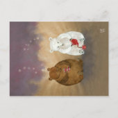 Postcarbide met Beren die thee drinken Briefkaart (Voorkant)