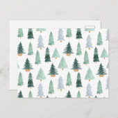 Postcard (10,8 x 14,2 cm) - Christmas Trees Briefk Briefkaart (Voorkant / Achterkant)
