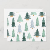 Postcard (10,8 x 14,2 cm) - Christmas Trees Briefk Briefkaart (Voorkant / Achterkant)