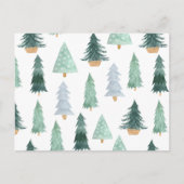 Postcard (10,8 x 14,2 cm) - Christmas Trees Briefk Briefkaart (Voorkant)