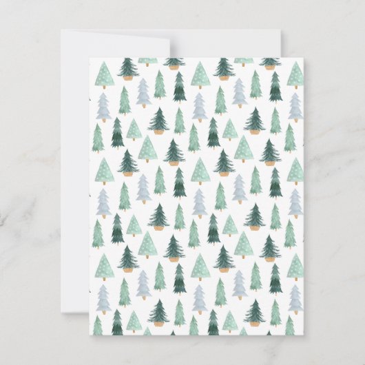 Postcard (10,8 x 14 cm) - Christmas Trees (Voorkant)
