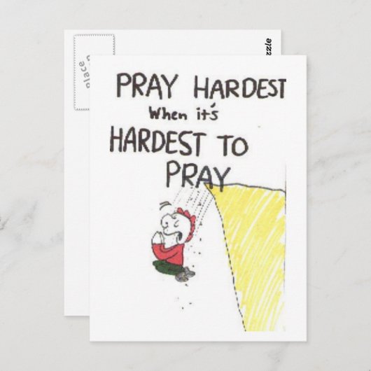 Postcard, animated with funny church sayings briefkaart (Voorkant / Achterkant)