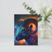 Postcard Aries Zodiac Star Sign Briefkaart (Staand voorkant)