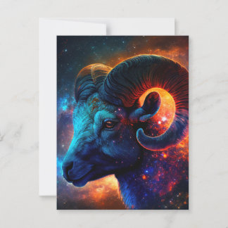 Postcard Aries Zodiac Star Sign Briefkaart
