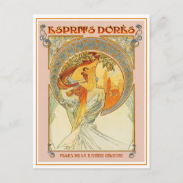 Postcard - Art Nouveau Esprits Dores Feestdagenkaart