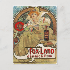 Postcard - Art Nouveau Jamicce Rum Feestdagenkaart