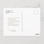 Postcard Baby Shower Bunny Briefkaart (Achterkant)