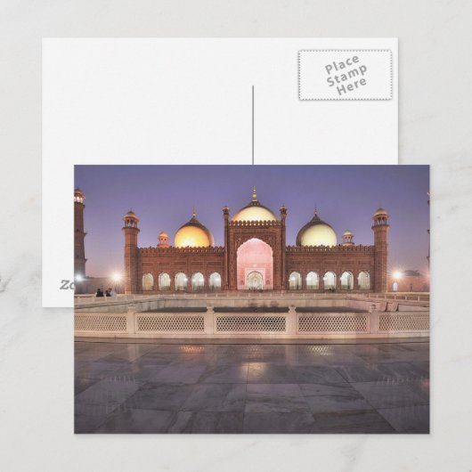 Postcard Badshahi Mosque in Lahore, Pakistan Briefkaart (Voorkant / Achterkant)