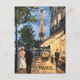 POSTCARD Beautiful Watercolor of Paris Travel Briefkaart