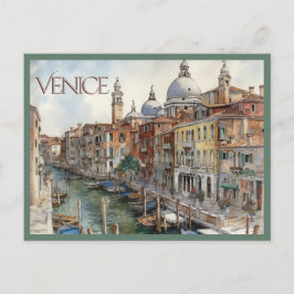 POSTCARD Beautiful Watercolor of Venice Travel Briefkaart