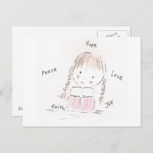 Postcard-bewering Briefkaart (Voorkant / Achterkant)