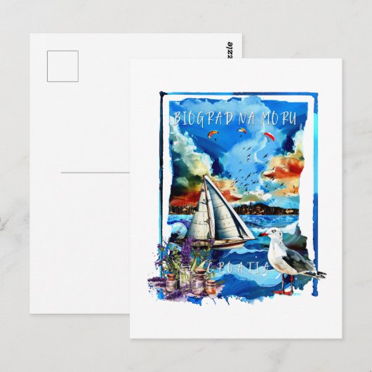Postcard - Biograd na Moru Briefkaart (Voorkant / Achterkant)