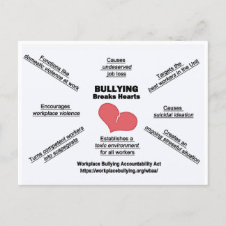 Postcard-Bullying Breaks Hearts Briefkaart