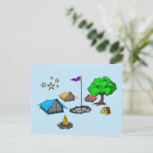 Postcard Camping Briefkaart (Staand voorkant)
