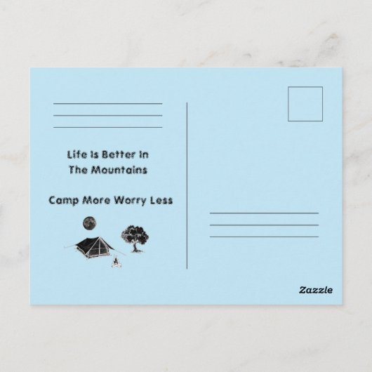Postcard Camping Briefkaart (Achterkant)