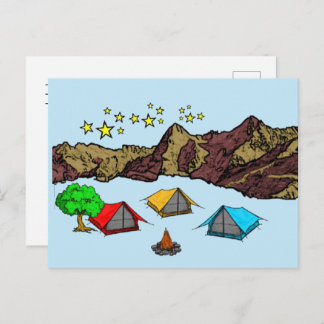 Postcard Camping Briefkaart