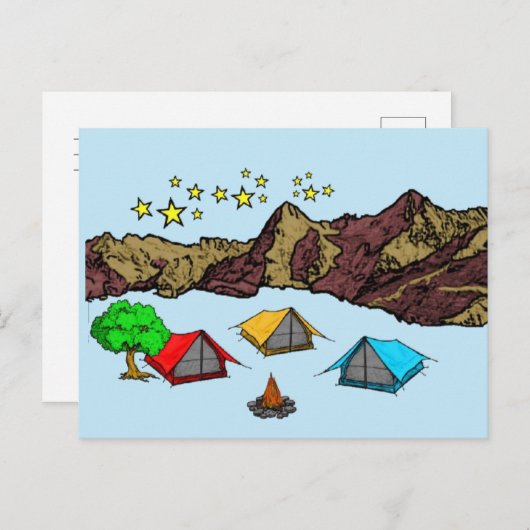 Postcard Camping Briefkaart (Voorkant / Achterkant)