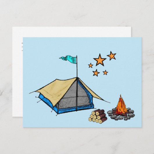 Postcard Camping Briefkaart (Voorkant / Achterkant)
