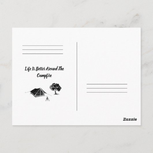 Postcard Camping Briefkaart (Achterkant)