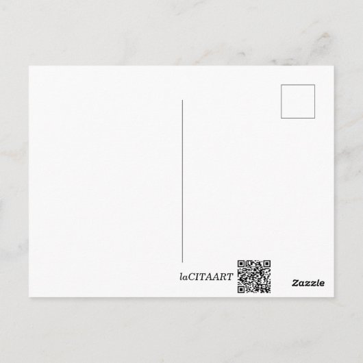 Postcard - Cat with Coffee Briefkaart (Achterkant)